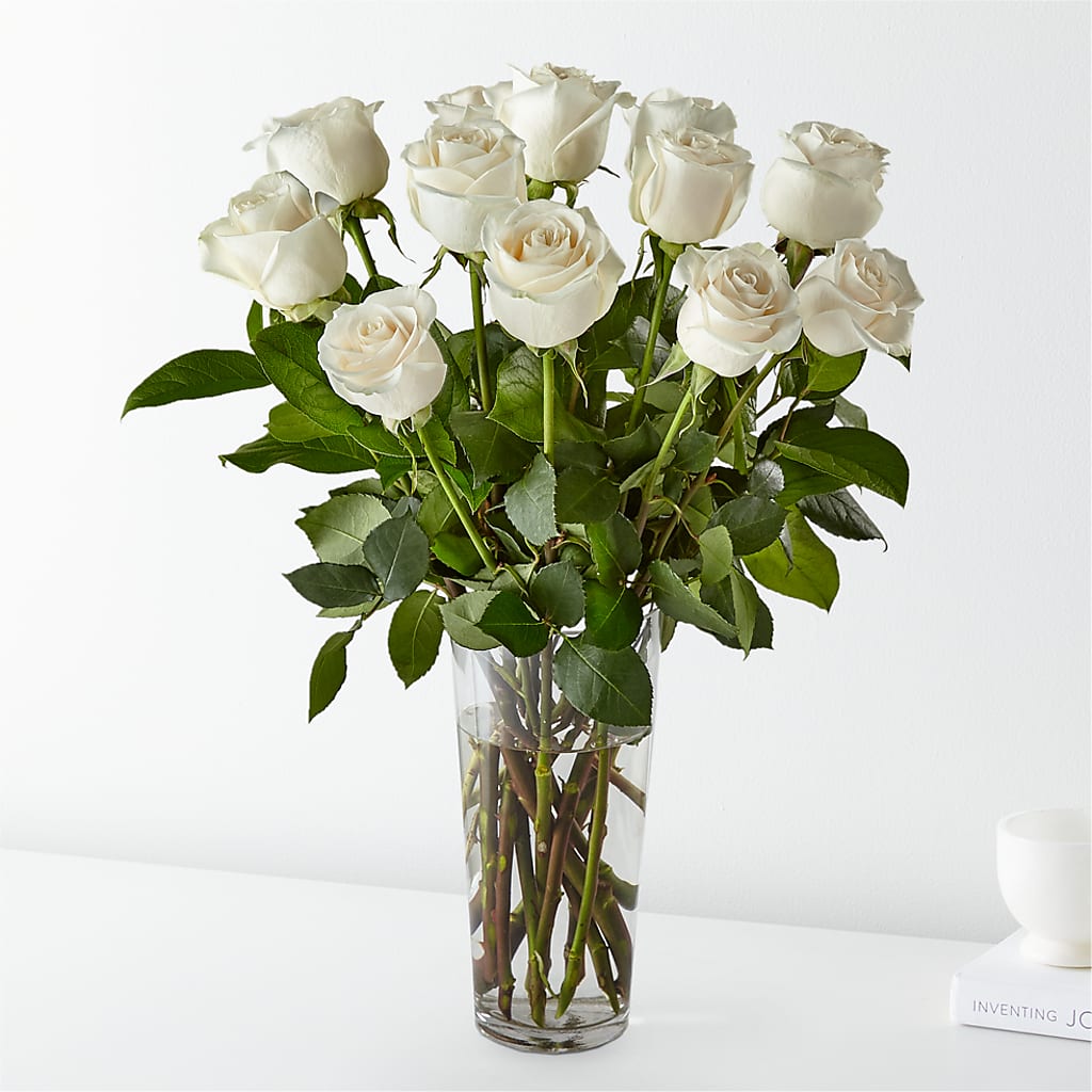 Long Stem White Rose Bouquet – MOSER'S SUPERMARKET, Columbia MO