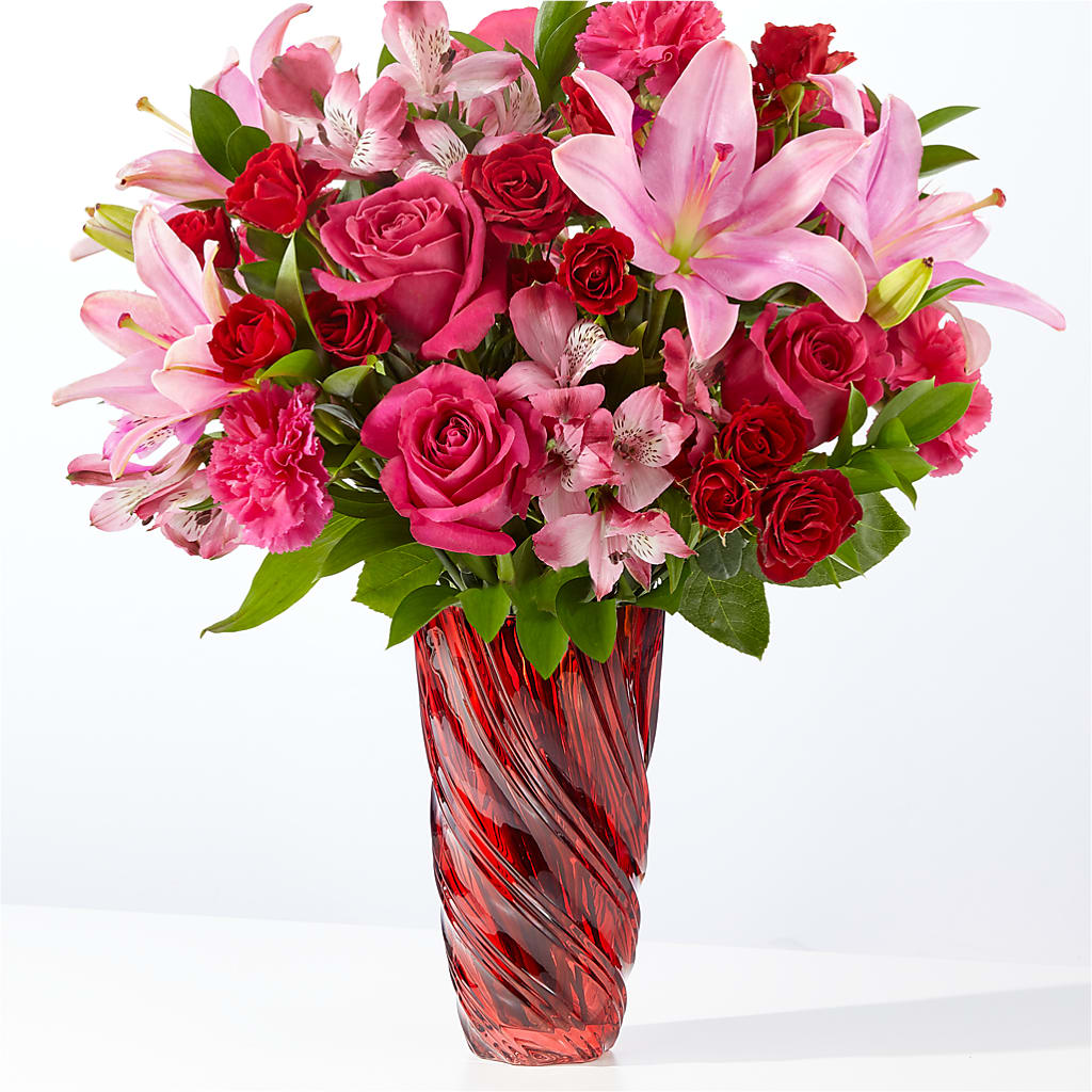 In Love Bouquet with Luxe Swirl Vase – MOSER'S SUPERMARKET, Columbia MO