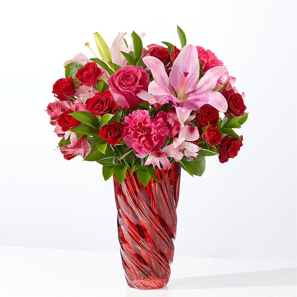 In Love Bouquet with Luxe Swirl Vase – MOSER'S SUPERMARKET, Columbia MO