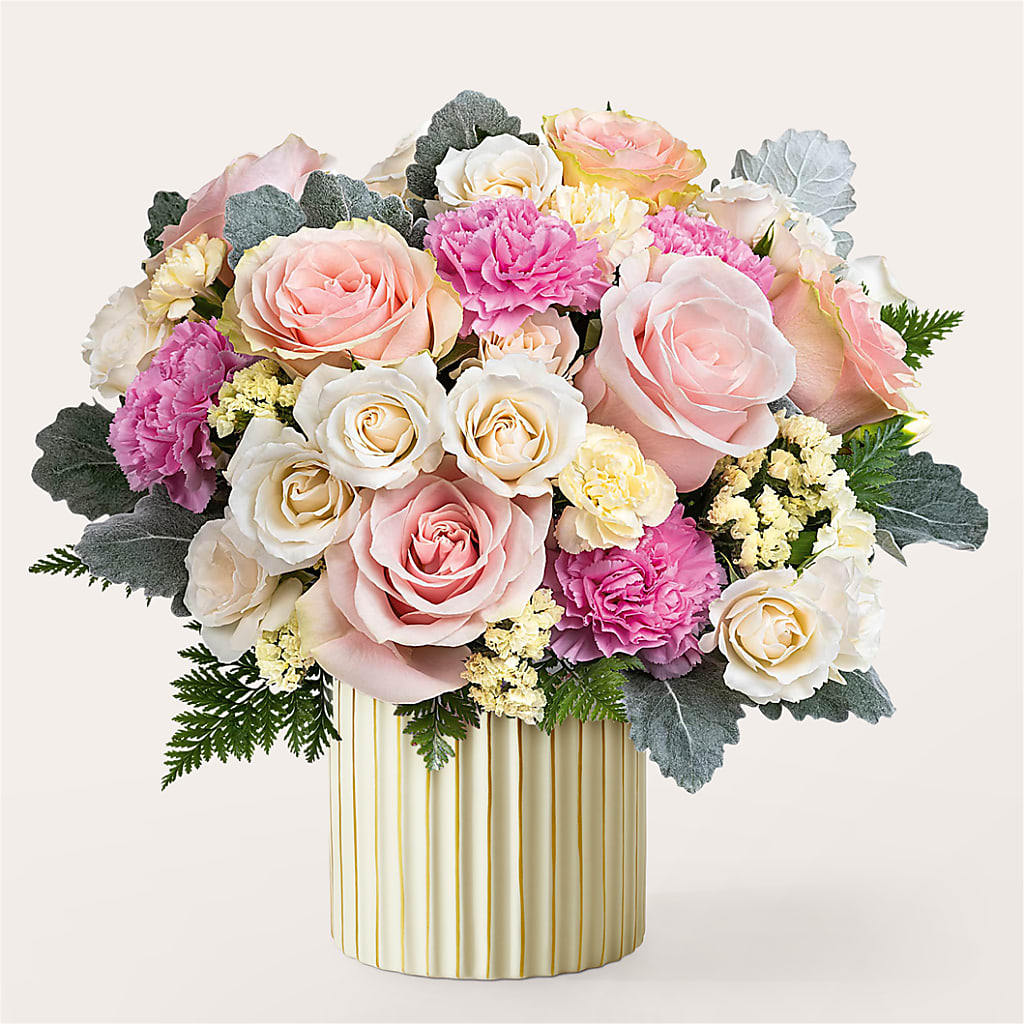 Blissful Moments Bouquet with Ivory Vase – MOSER'S SUPERMARKET, Columbia MO