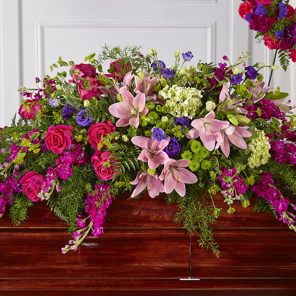 Radiant Tribute Casket Spray – MOSER'S SUPERMARKET, Columbia MO