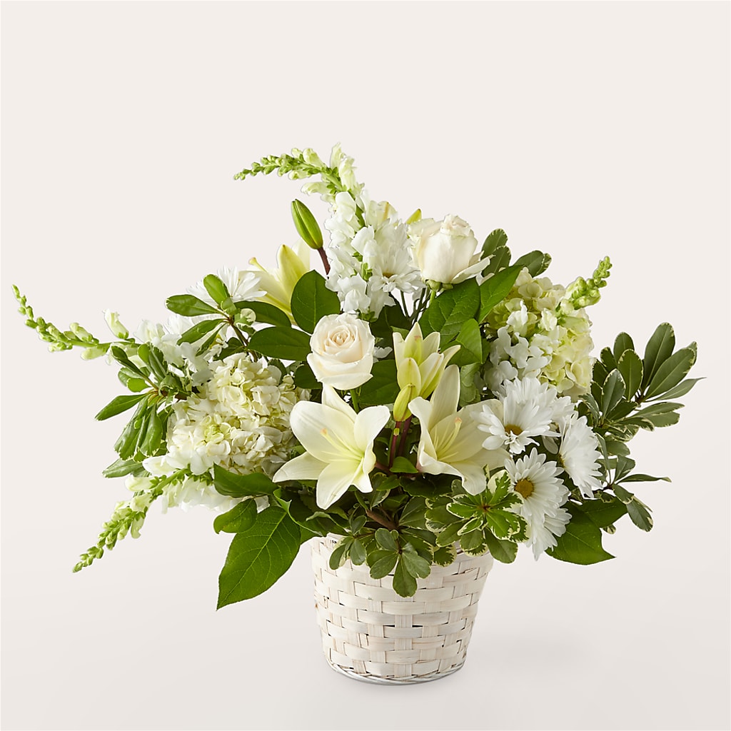 Ivory Elegance Floral Basket – MOSER'S SUPERMARKET, Columbia MO