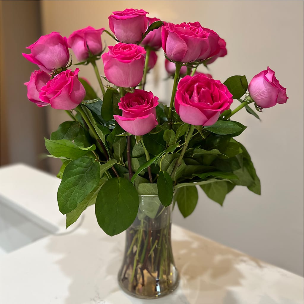 Long Stem Pink Rose Bouquet – MOSER'S SUPERMARKET, Columbia MO