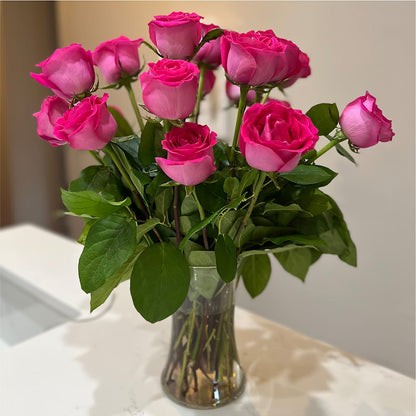 Long Stem Pink Rose Bouquet – MOSER'S SUPERMARKET, Columbia MO