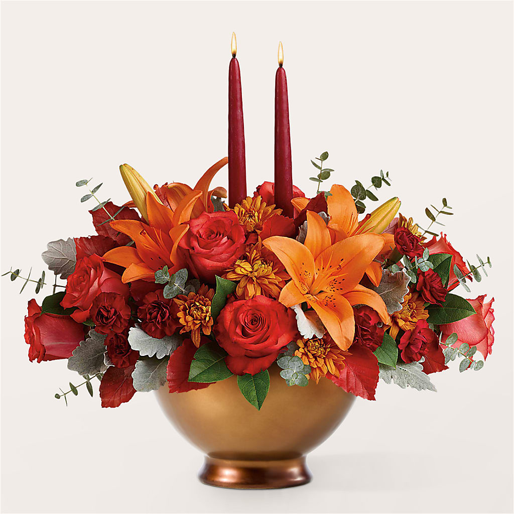 Fruits of Fall Centerpiece – MOSER'S SUPERMARKET, Columbia MO