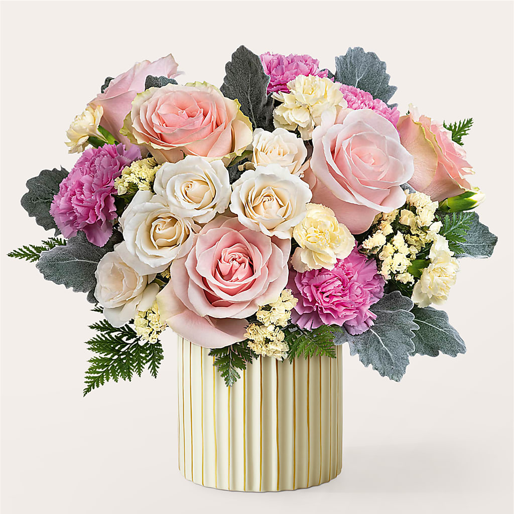 Blissful Moments Bouquet with Ivory Vase – MOSER'S SUPERMARKET, Columbia MO