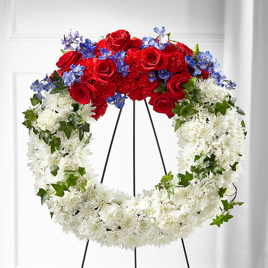 Patriotic Passion Wreath – MOSER'S SUPERMARKET, Columbia MO
