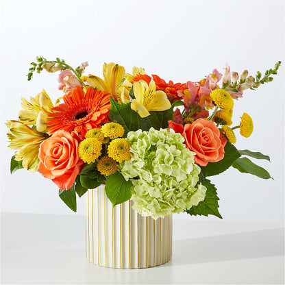 Autumn Sunshine Bouquet with Ivory Vase – MOSER'S SUPERMARKET, Columbia MO