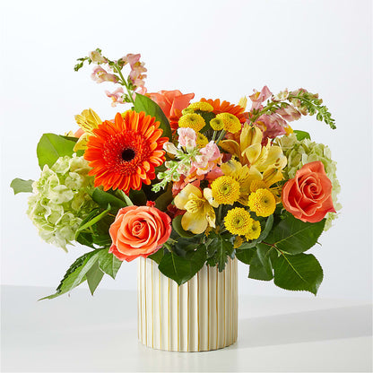Autumn Sunshine Bouquet with Ivory Vase – MOSER'S SUPERMARKET, Columbia MO