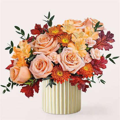 Spiced Latte Bouquet with Ivory Vase – MOSER'S SUPERMARKET, Columbia MO