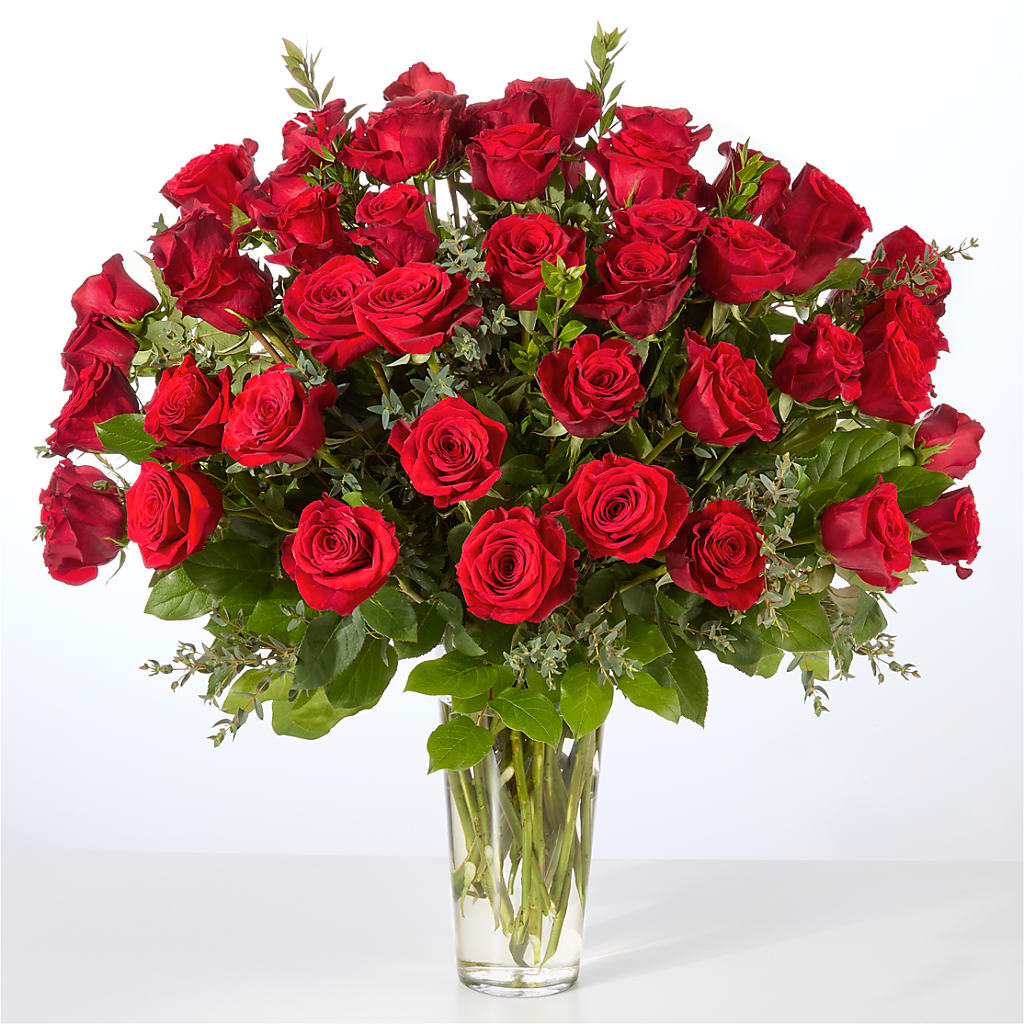 Forever Yours Fifty Stem Red Rose Bouquet – MOSER'S SUPERMARKET, Columbia MO